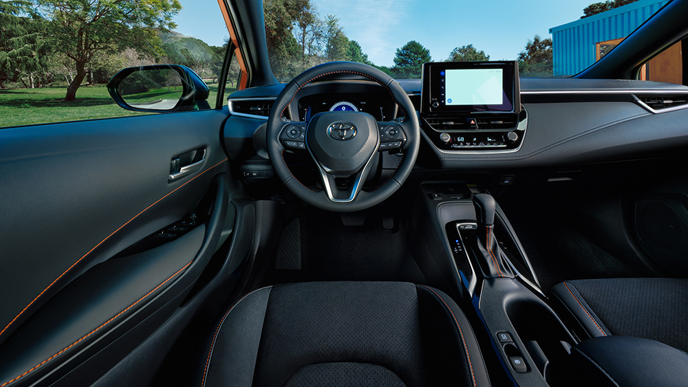 2026 Corolla Hatchback FX steering wheel and dash
