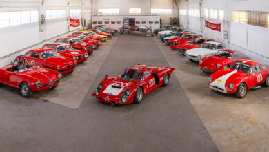 Alfa Romea Collection Competition Cars in warehouse