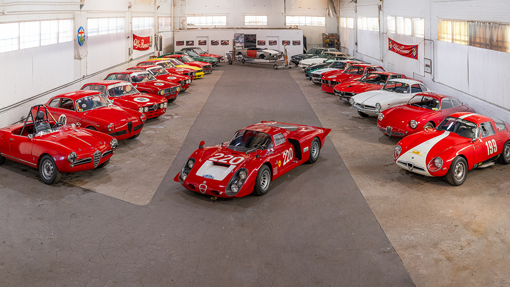 Alfa Romea Collection Competition Cars in warehouse