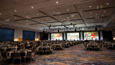Charlotte Convention Center ballroom for opening session