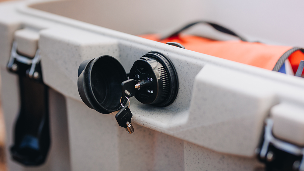 Closeup of lock on Tuffy 75