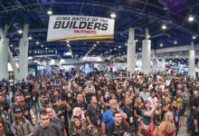 Crowd at 2023 SEMA Show Battle of the Buillders awards