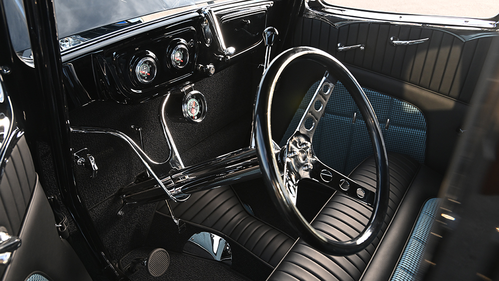 Custom 1933 Willys coupe interior