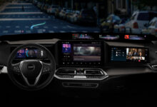 Dash of car featuring HARMAN tech