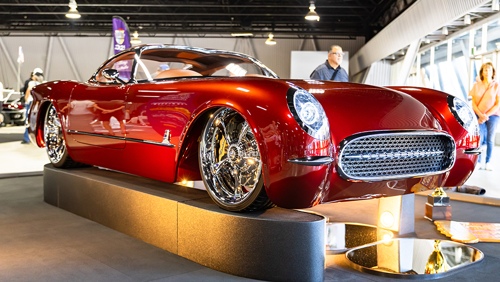 David Maxwell 1953 Corvette TwelveAir on display at the O’Reilly Auto Parts Sacramento Autorama