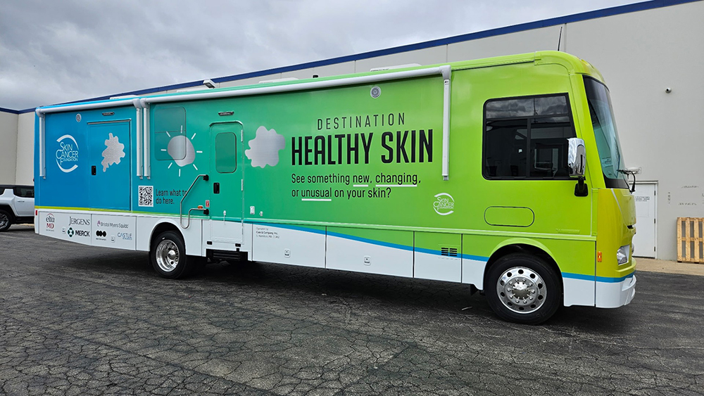 Destination Healthy Skin RV wrapped with Avery Dennison products