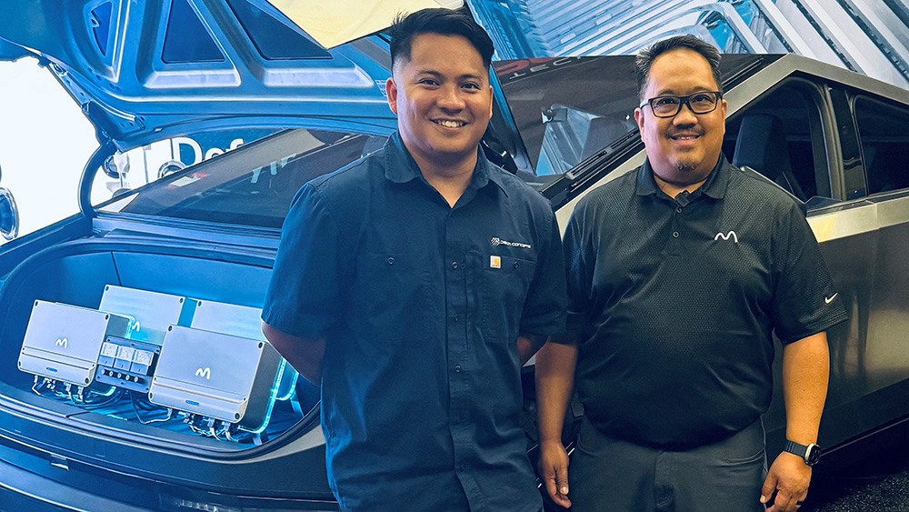 Digos father and son nest to Modus Cybertruck 2025