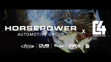 Horsepower and C4 Fabrication logos
