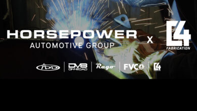 Horsepower and C4 Fabrication logos
