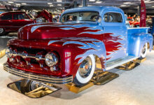 Jimmy Hervatin’s 1952 Ford F1 pickup on display at the O’Reilly Auto Parts Sacramento Autorama