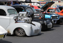 Row of vintage cars at 2024 Goodguys Grundy Insurance Mid-Atlantic Nationals