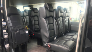 Rows of Flip Seats Up by Freedman in buss
