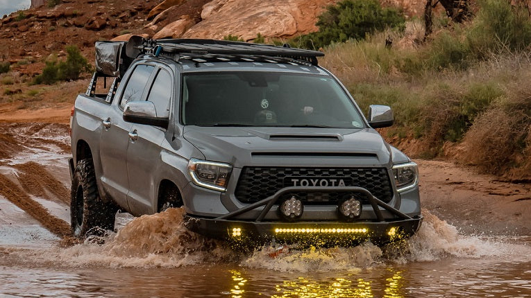 Toyota Tundra driving through water