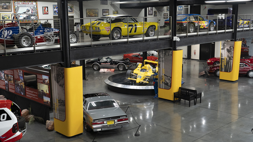Two levels of the Museum of Speed