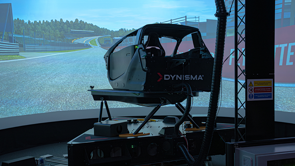 Dynisma simulator at VIRTEX simulation facility at Circuit de Spa-Francorchamps