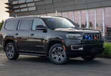 2025 Jeep Wagoneer Command Operations Vehicle parked in front of building