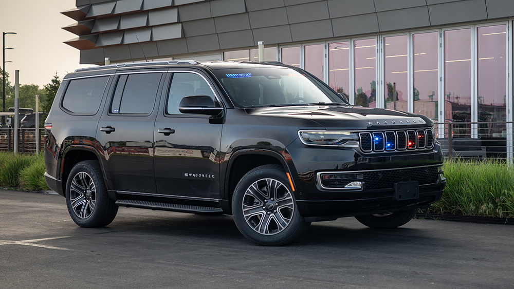 2025 Jeep Wagoneer Command Operations Vehicle parked in front of building