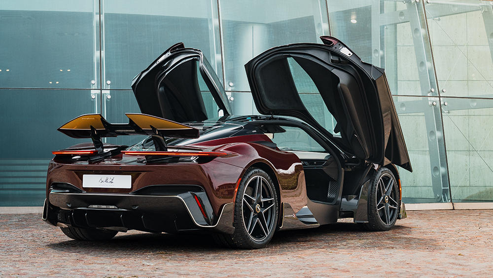Automobili Pininfarina Battista Novantacinque with butterfly doors open