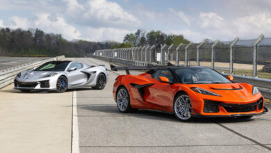 Chevrolet preproduction ZR1X models on racetrack