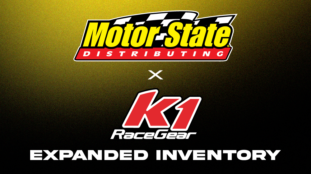 Motor State Distributing and K1 RaceGear logos