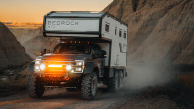 KRUG Expedtion Bedrock XT2 6x6 driving at night through hills