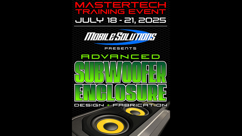 Mobile Solutions Subwoofer Enclosure Training 2025 graphic