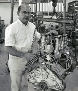 Dean Moon with engine