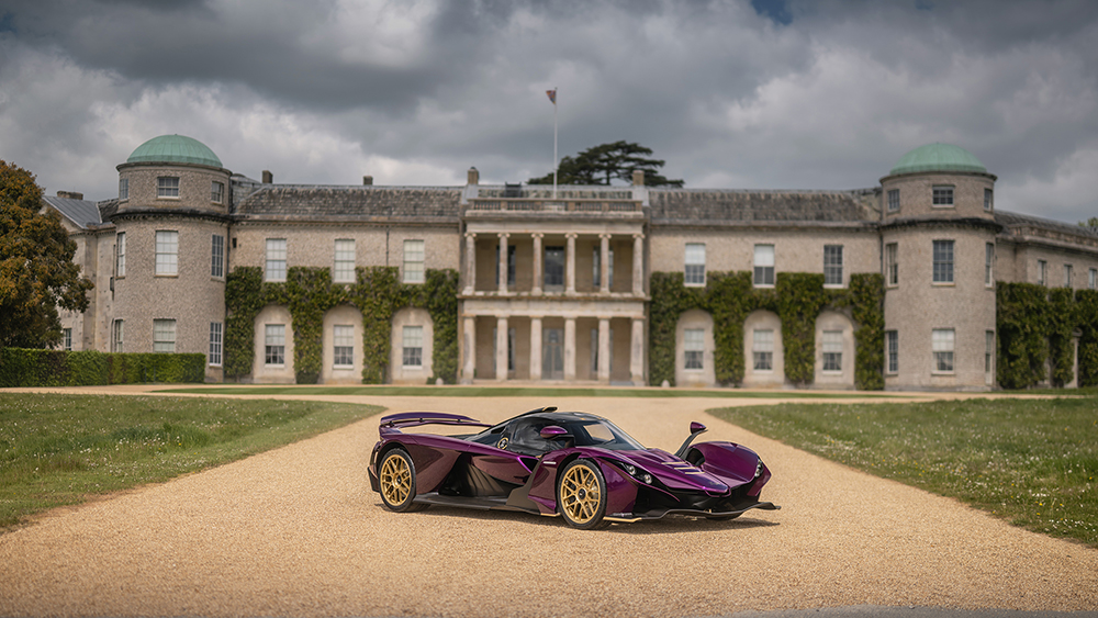 Purple Praga Bohema in front of Goodwood House