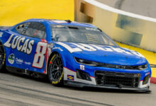 RCR’s No. 8 Chevrolet on racetrack