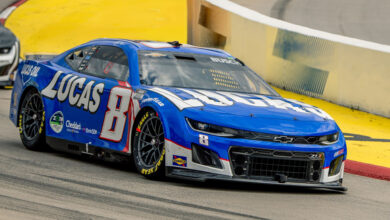 RCR’s No. 8 Chevrolet on racetrack