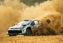 Kalle Rovanperä (FIN) Jonne Halttunen (FIN) Of team TOYOTA GAZOO RACING WRT are seen performing during the World Rally Championship Italy in Olbia, Italy on 5,June. 2025