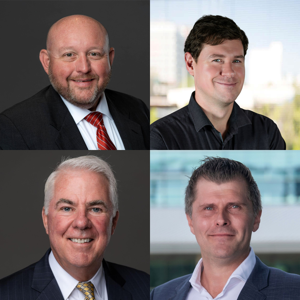 SEMA board members 2025-26 from top left: Rich Butler, CEO, R&R Marketing Consultants; Brian Herron, president, OPUS IVS; Tim McCarthy, founder/CEO, Hushmat & ZyCoat; Marcus Umlauff, general manager-truck, Toyota Motor North America.