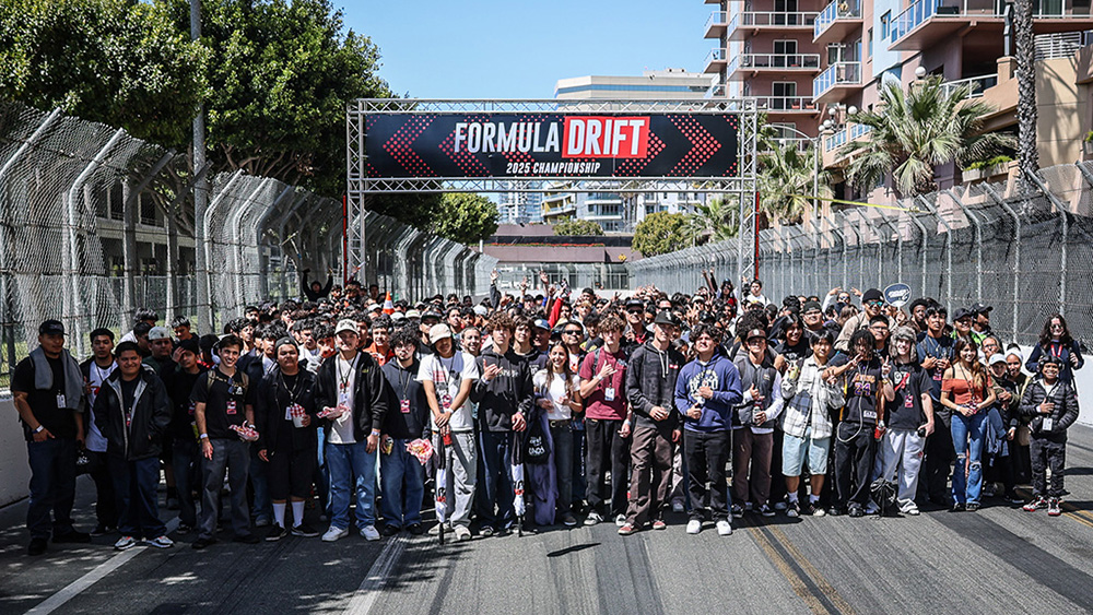 Students at Formula Drift event