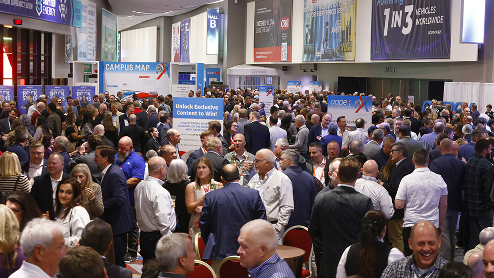 AAPEX reception crowd