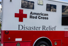 American Red Cross Disaster Relief Van. The American National Red Cross provides emergency assistance and disaster relief
