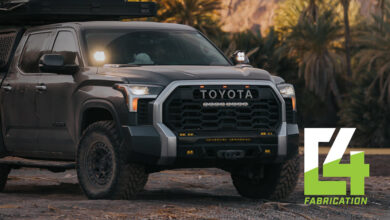 C4 logo and Toyota truck