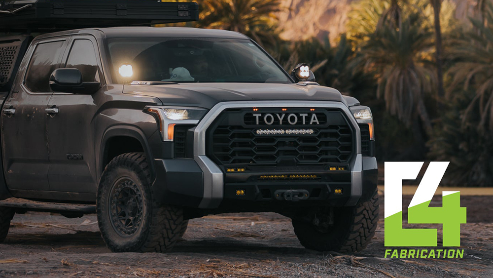 C4 logo and Toyota truck