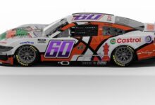 Official image for the Alyssa Thomas-inspired No. 60 Castrol “The Engine” car design.