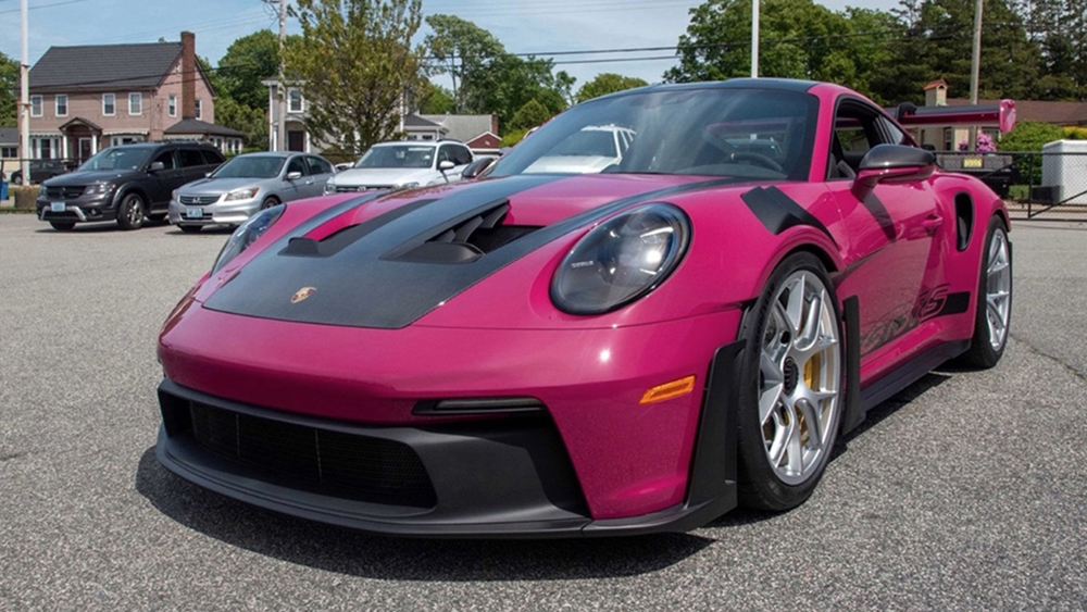 Classic Porsche parked in parking lot
