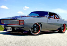 Cutom 1969 Camaro DSTROYR F-body parked on gravel
