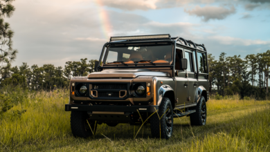 ECD Automotive Design Project Brownie Land Rover paked on grass road