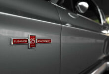 Close-up of Eleanor Gone Again Badge on 1967 Mustang