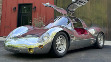 HELIOS BY CHRISTOPHER RUNGE parked in front of barn