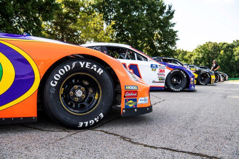 Close-up of Goodyear tires HSR NASCAR Classic VIR 2024