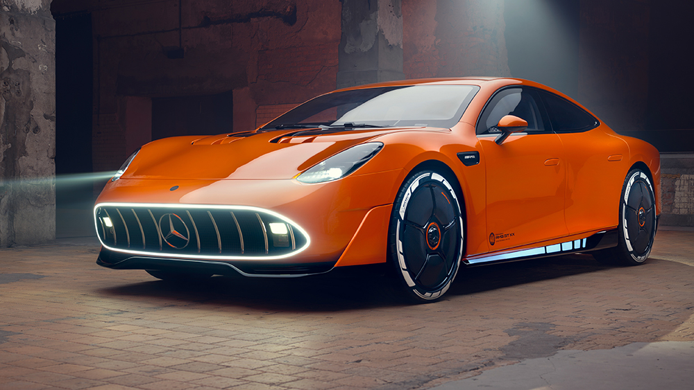 Mercedes-Benz Concept AMG GT XX parked in garage