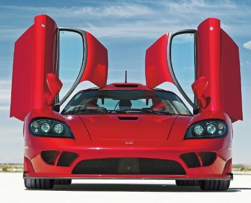 Red SALEEN S7 with doors open