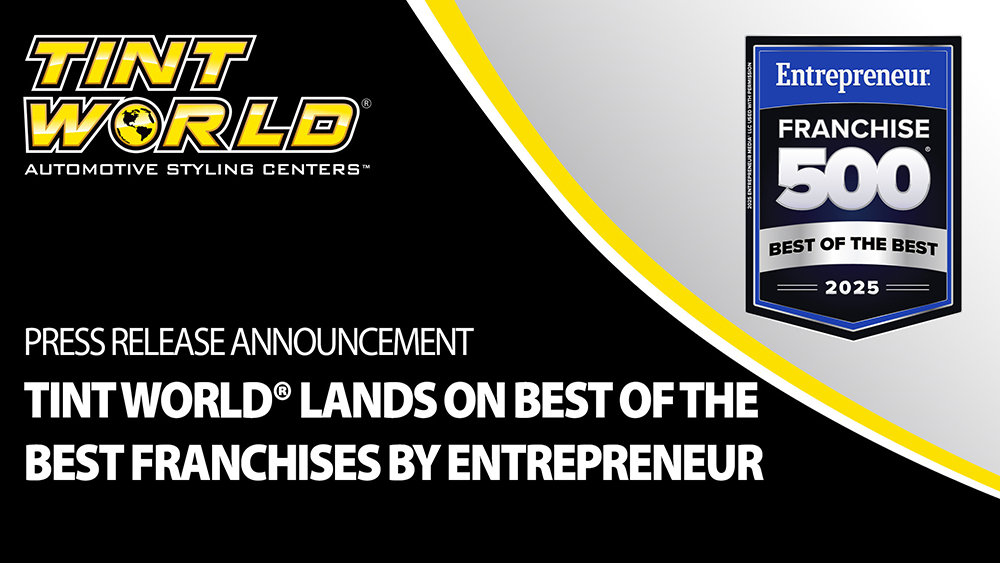 Tint World on Best of The Best Franchises By Entrepreneur