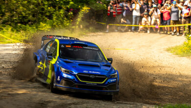 Travis Pastrana racing the Subaru WRX ARA25