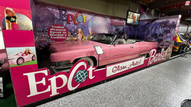 Volo Museum Pink 1970 Cadillac Deville in giant Barbie box