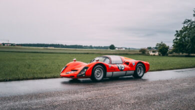 1966 Porsche 906 Carrera 6 parked on road